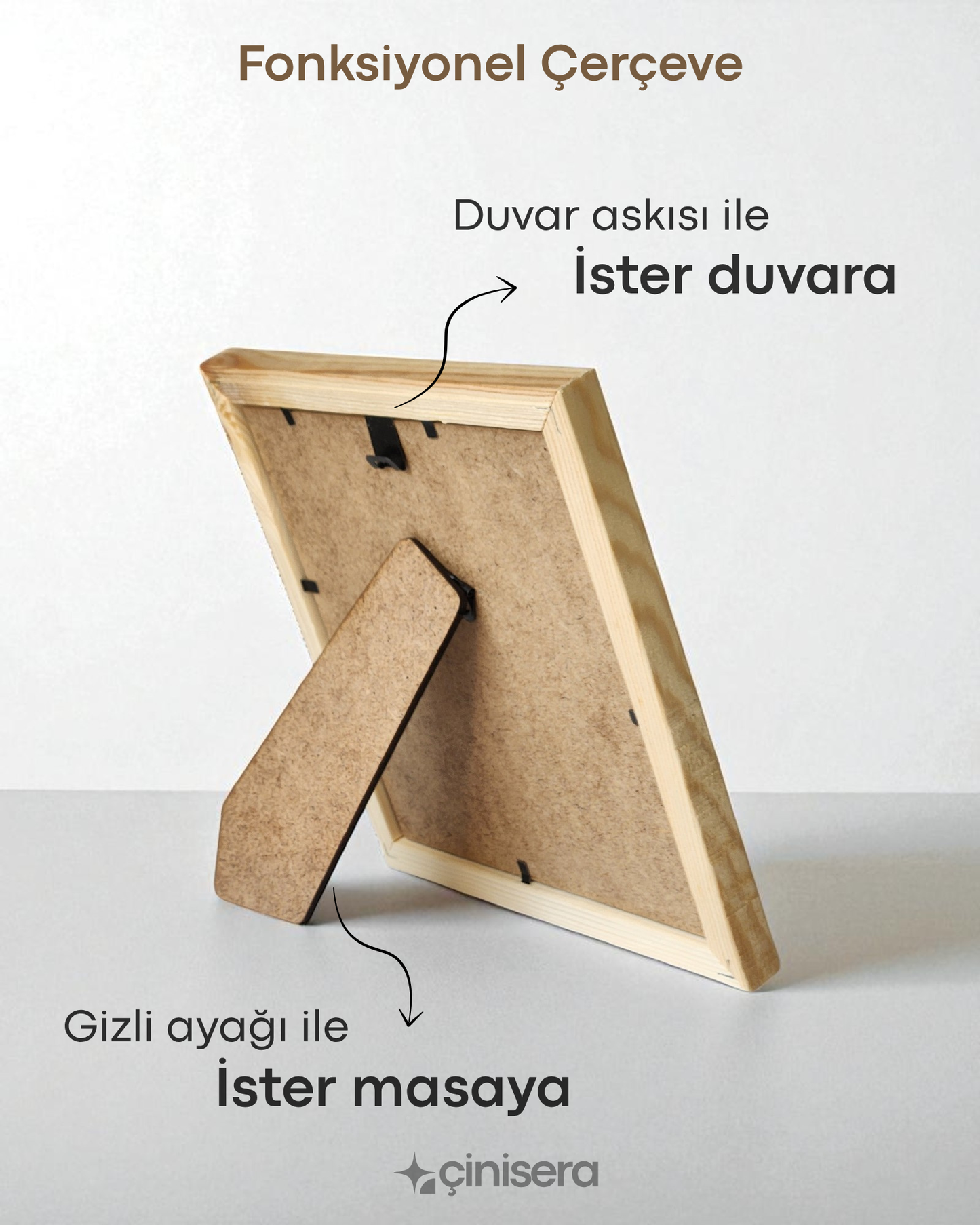 Kabartmalı Çini Tablo 2'li - Çiçek Serisi - 18x18 cm